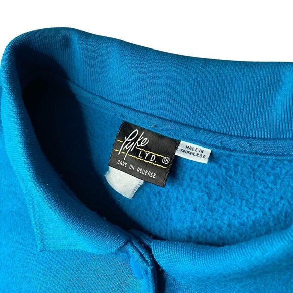 90’s vintage blue short sleeved sweater shirt about a size large - Picture 4 of 4